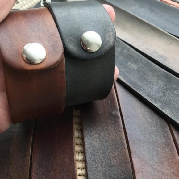 Jewelry - black leather Cuff